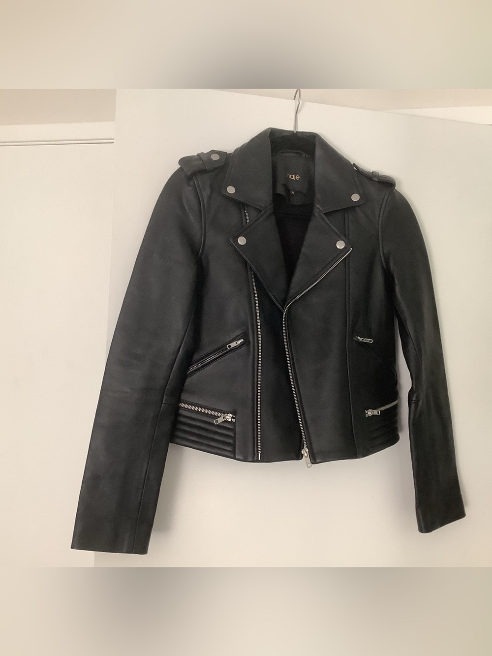 Maje Leather Jacket, size 36/Small